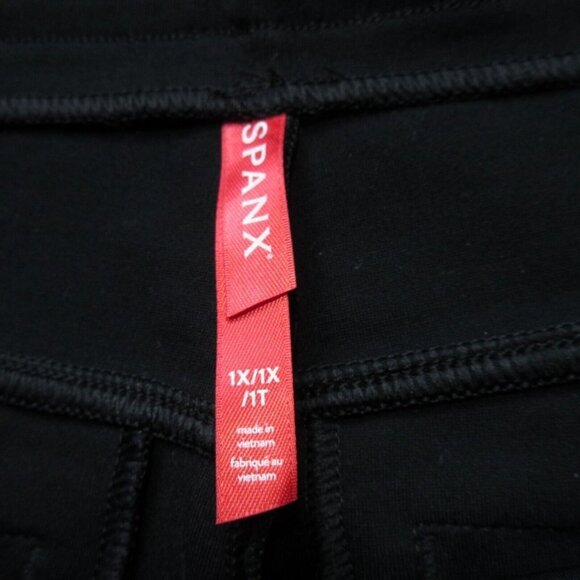 NWT SPANX 20252R The Perfect Pant in Black Knit Ponte Hi-Rise Flare 1X x 32 - Picture 6 of 10